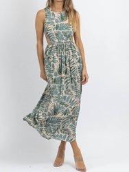 Isla Tropic Cutout Dress - Teal