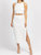 Linen Pinstripe Midi Skirt Set - White
