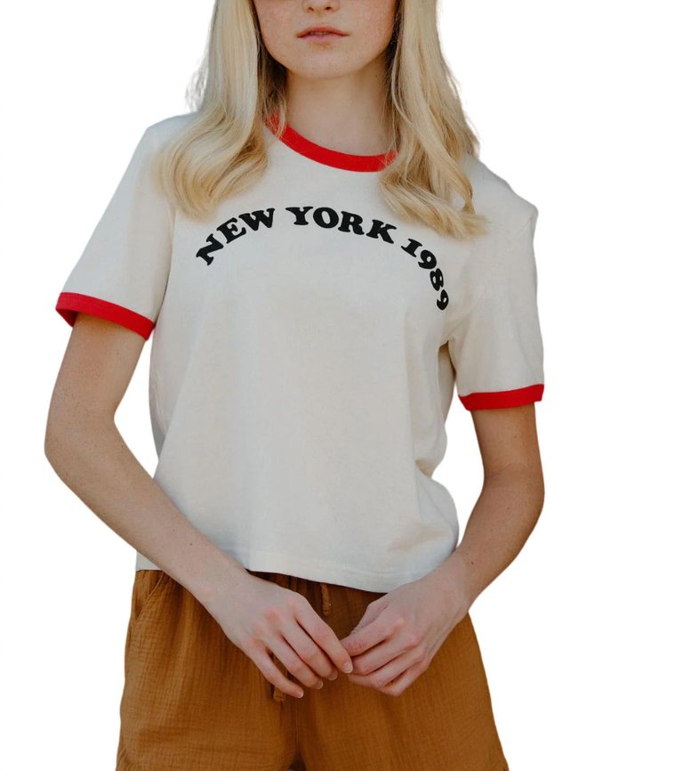 Ny Ringer Tee In White - White