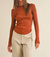 Ribbed Long Sleeve In Toffee - Toffee