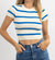 Wednesday Bold Stripe Top - Blue - Blue