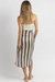 Yachty Striped Wrap Midi Skirt