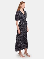 Andrea Puff Sleeve Wrap Dress