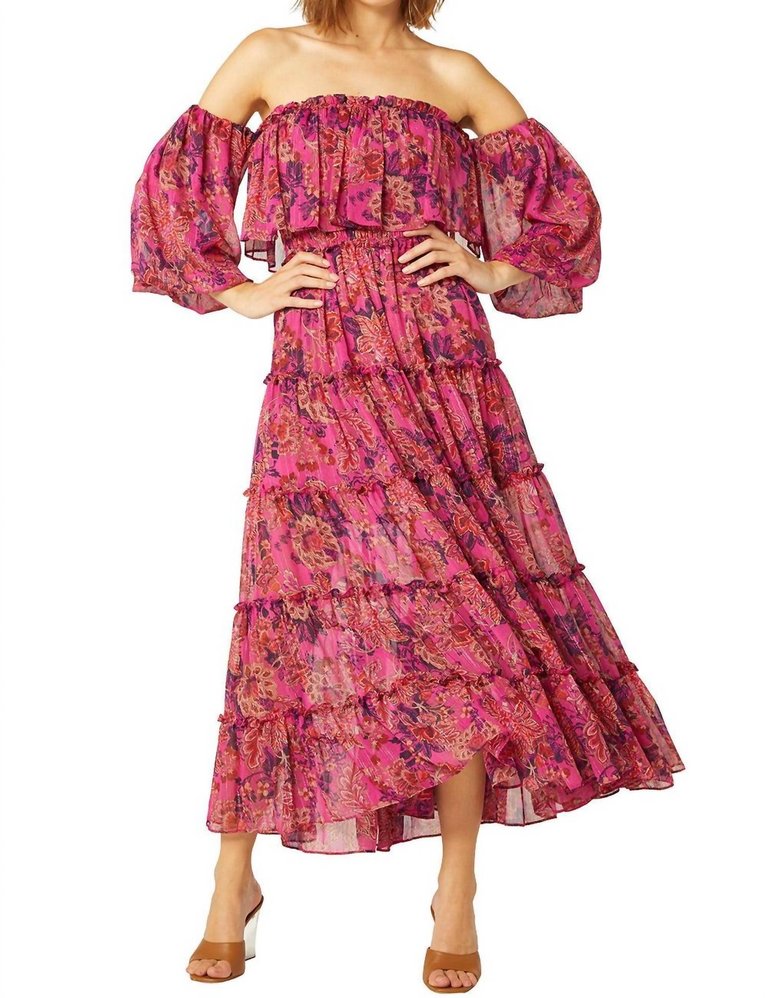 Cassandra Dress - Fuschia Batik