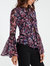 Divya Bell Sleeve Lace Insert Top