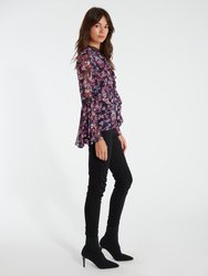 Divya Bell Sleeve Lace Insert Top