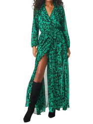 Jocasta Dress - Emerald Abstract - Emerald Abstract
