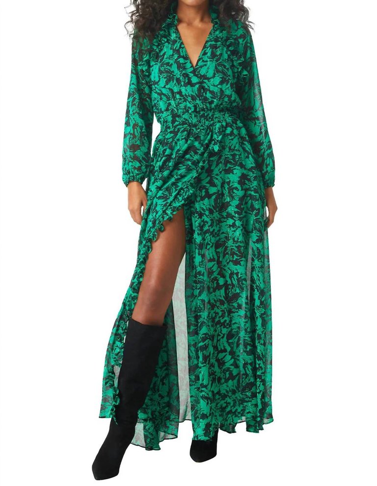 Jocasta Dress - Emerald Abstract - Emerald Abstract