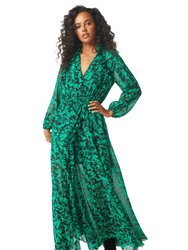 Jocasta Dress - Emerald Abstract