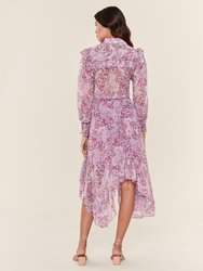 Kaiya Floral Print Chiffon Midi Dress