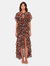 Katarina Silk Chiffon Asymmetric Midi Dress