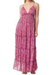 Lia Dress - Fuschia Paisley