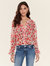 Lillie Top - Red Floral
