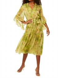 Marcele Dress - Chartreuse Abstract - Chartreuse Abstract