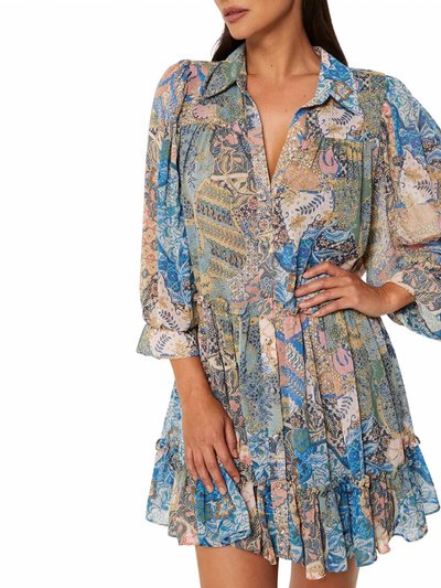 MISA Los Angeles Mita Dress In Patchwork Batik product