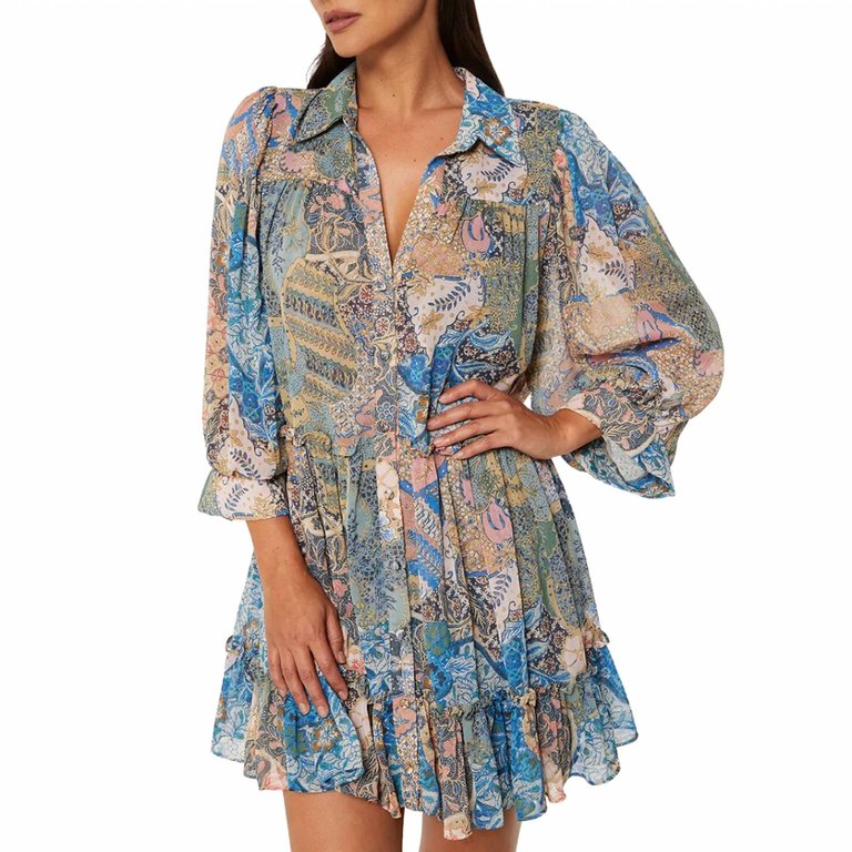 Mita Dress In Patchwork Batik - Patchwork Batik