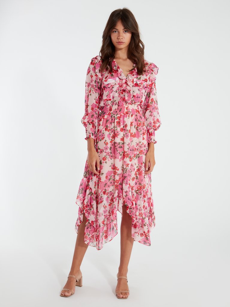 Samantha Ruffle Midi Dress