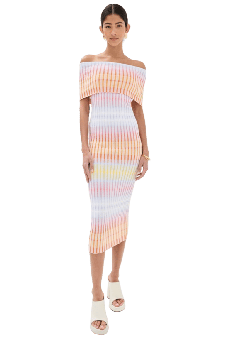 Sleeveless Long Dress Pink Multi Gradient - Pink Multi Gradient