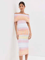 Sleeveless Long Dress Pink Multi Gradient