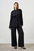 Cinched Waist Shirt Jacket - Black - Black