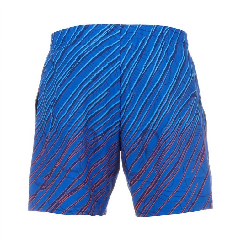 Men's 7-Inch Printable Short In Bark/olympian Blue