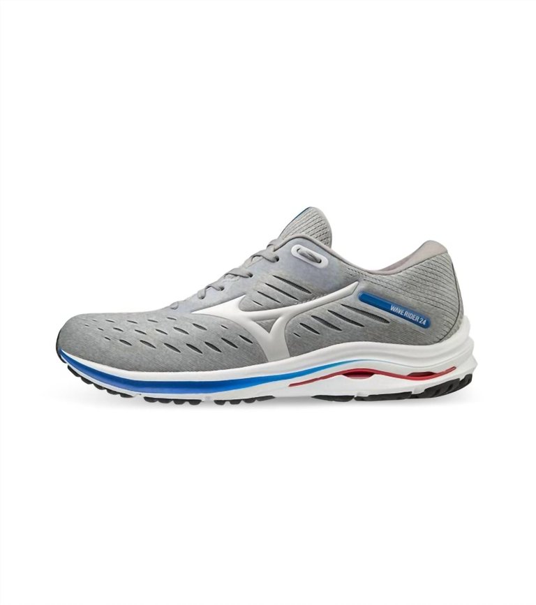 Men's Wave Rider 24 Shoes - 2E/wide Width In Lunar Rock/nimbus Cloud