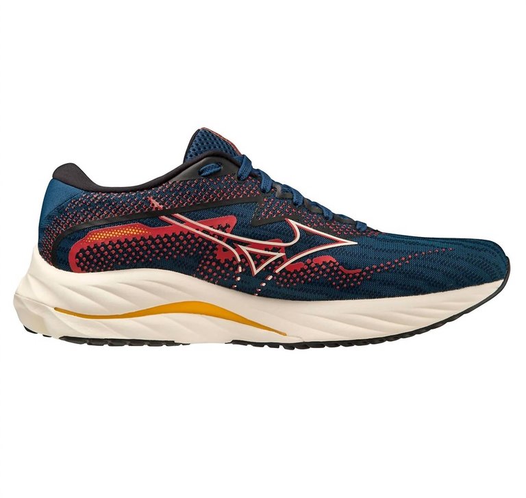 Men's Wave Rider 27 Running Shoes In Blue Opal/papyrus 570H - Blue Opal/papyrus 570H