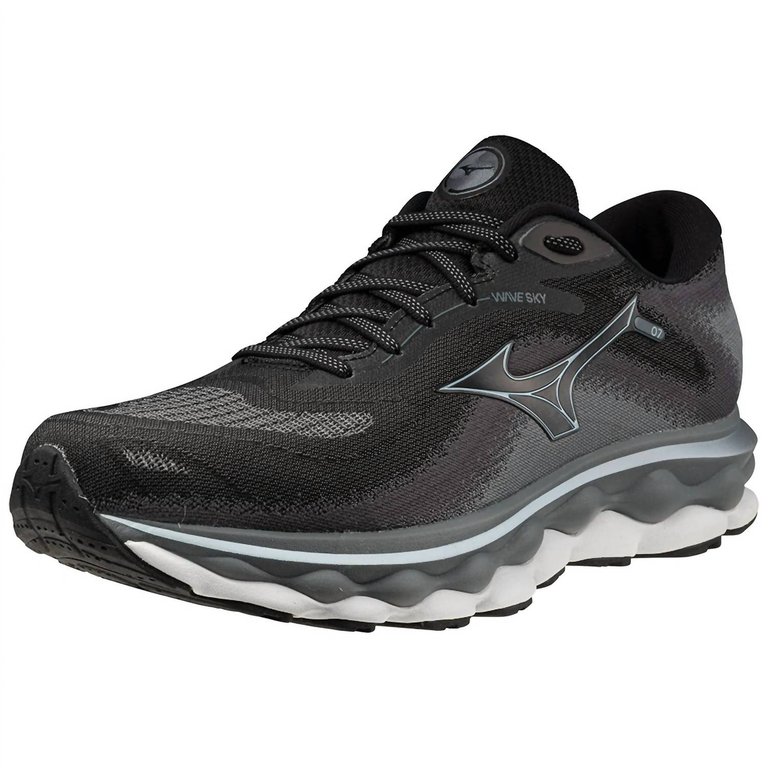 Men’S Wave Sky 7 Running Shoes In Black/Glacial Ridge