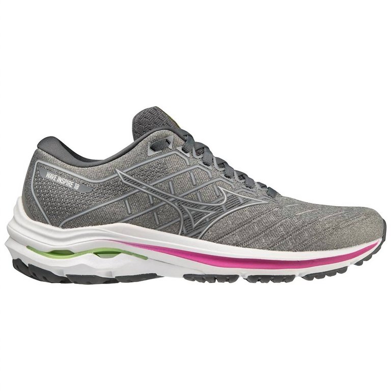 Women's Wave Inspire 18 Running Shoes - B/medium Width In Ultimate Grey/silver - Ultimate Grey/silver