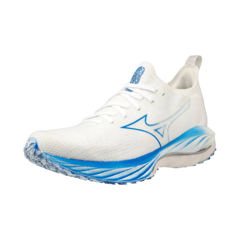 Women's Wave Neo Wind Running Shoes In Undyed White/peace Blue