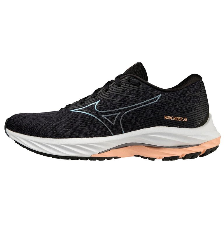 Women's Wave Rider 26 Running Shoes In Odyssey Grey/Quicksilver/Salmon