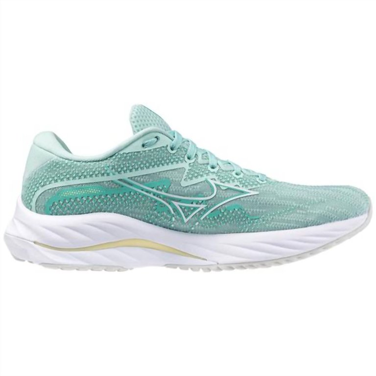 Women's Wave Rider 27 Running Shoes In Eggshell Blue/white