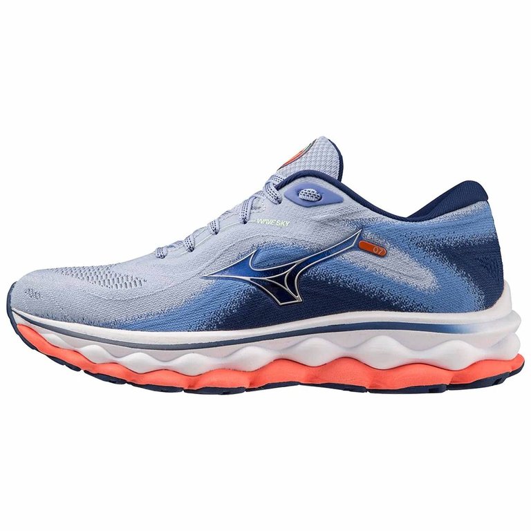 Women's Wave Sky 7 Running Shoes In Blue Heron/silver - Blue Heron/silver