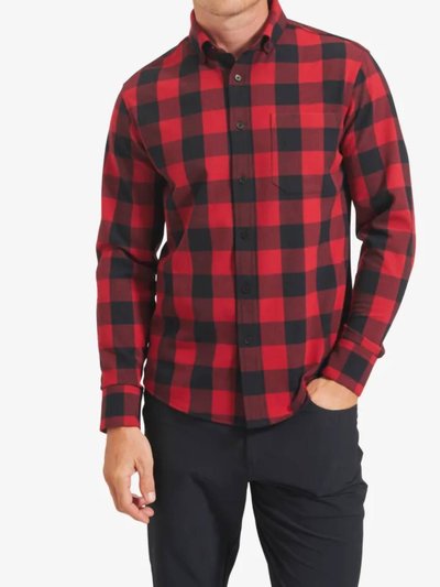 Mizzen + Main City Flannel Shirt In Red/black product