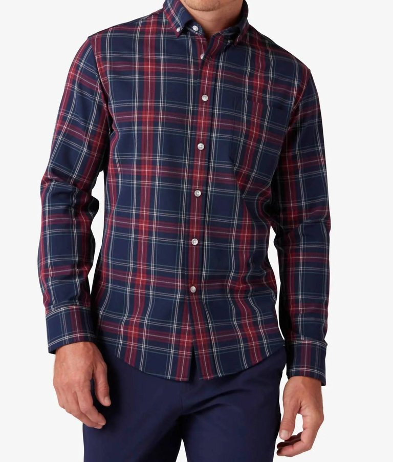 City Flannel Shirt - Navy Tartan