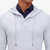 Fairway Hooded Henley In Light Grey Heather