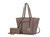 Alexandra Vegan Leather Women’s Tote Bag With Wallet – 2 Pieces - Taupe