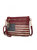 Alisson Vegan Leather Women’s Flag Crossbody/Wristlet Bag - Burgundy