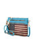 Alisson Vegan Leather Women’s Flag Crossbody/Wristlet Bag - Turquoise