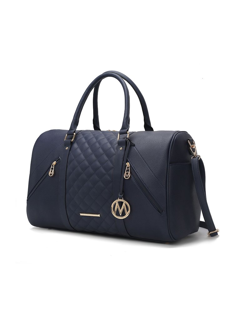 Allegra Vegan Leather Women’s Duffle - Blue Navy