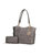 Allison 2 PCS Tote Handbag & Wallet - Pewter