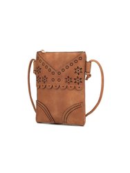 Amentia Vegan Leather Crossbody Handbag - Tan
