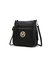 Angelina Expendable Crossbody Handbag - Black