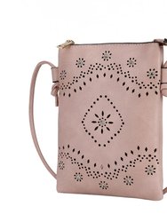 Arlett Vegan Leather Crossbody Handbag - Pink