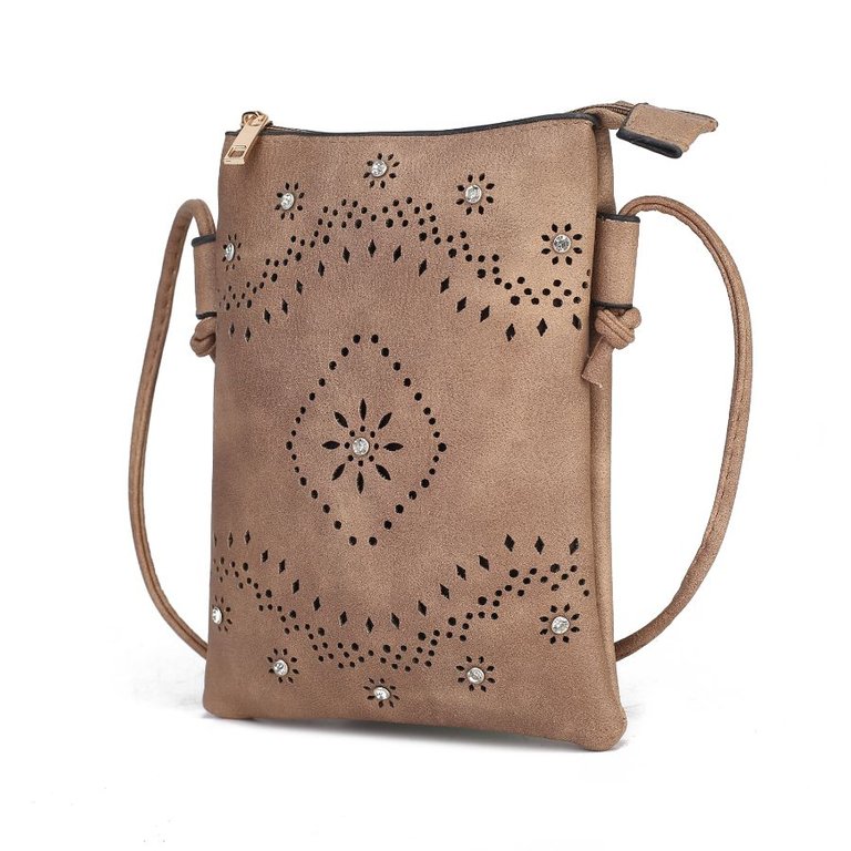 Arlett Vegan Leather Crossbody Handbag - Taupe