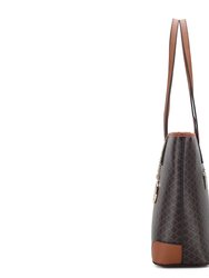 Arya Vegan Leather Women’s Tote Bag With Wristlet Pouch – 2 Pieces