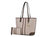 Arya Vegan Leather Women’s Tote Bag With Wristlet Pouch – 2 Pieces - Nude Taupe