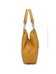 Ashley Vegan Leather Women’s Hobo Shoulder Bag With Wallet- 2 Pieces
