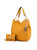 Ashley Vegan Leather Women’s Hobo Shoulder Bag With Wallet- 2 Pieces - Mustard Yellow
