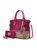Autumn Crocodile Skin Tote Bag With Wallet - Gray Pink